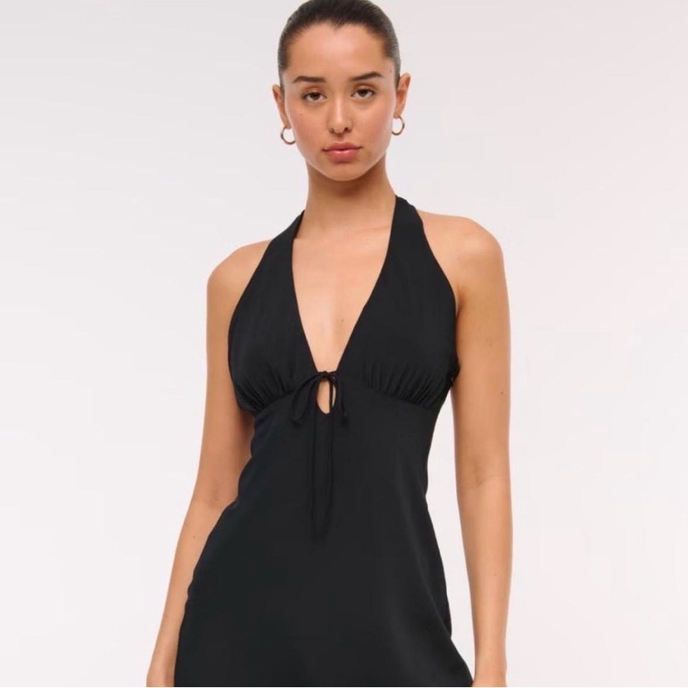 Abercrombie & Fitch Black Halter Mini Dress